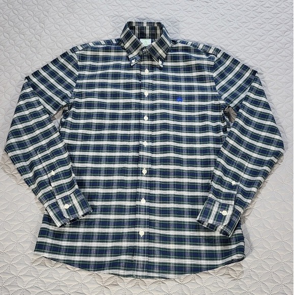 Brooks Brothers Men's Linen Shirt Regent Fit Long Sleeve‎ Classic Fit Size S - Picture 3 of 11